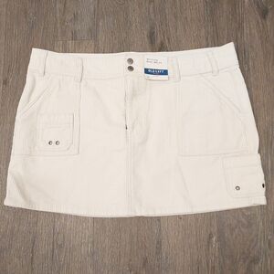 Old Navy White Utility Mini Skirt Women's Size 16 Reissue - Brand New Tags